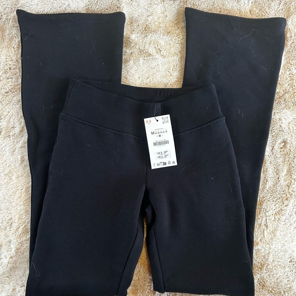 Zara Black Flared Sweatpants